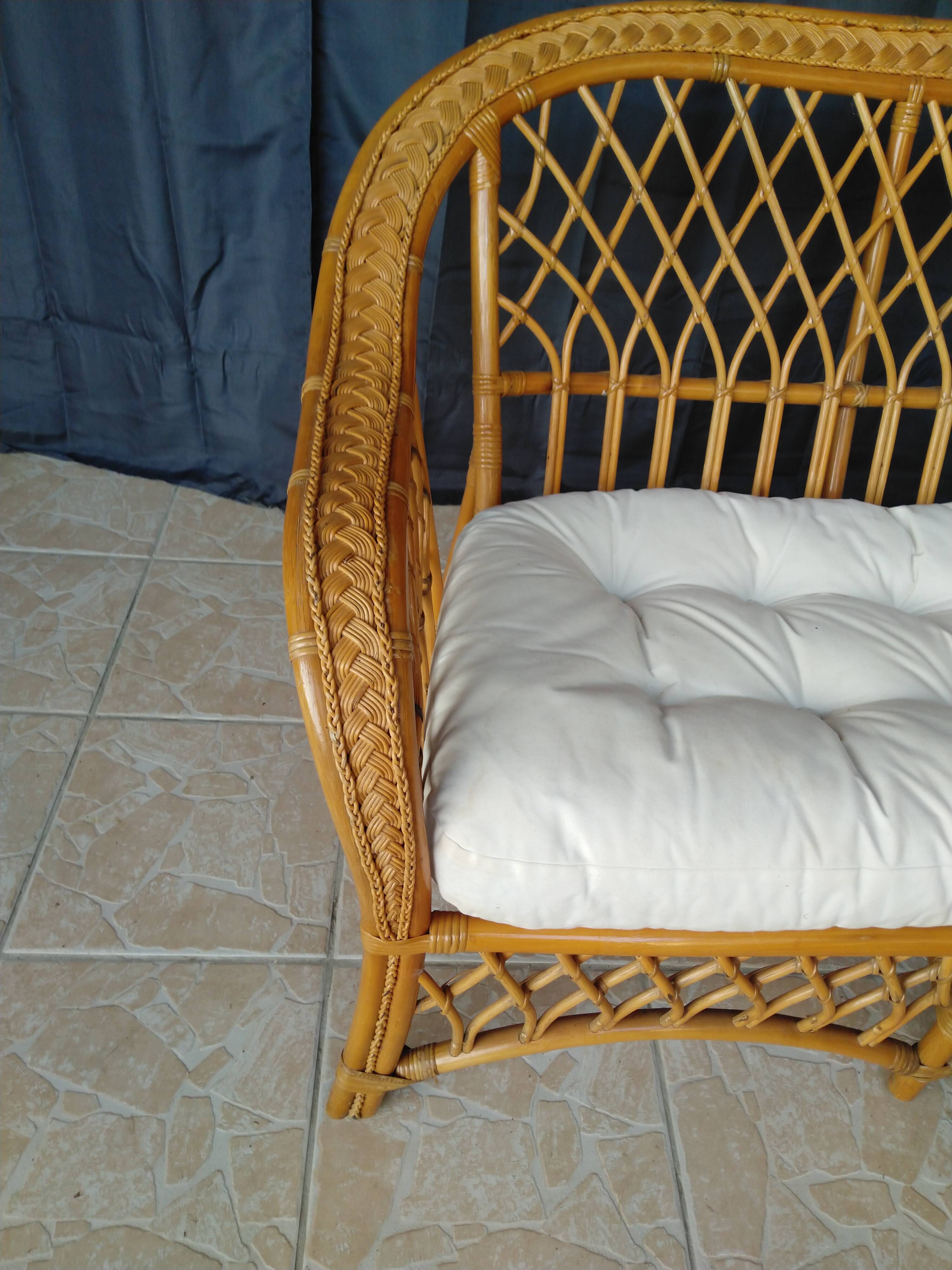 Rattan bench