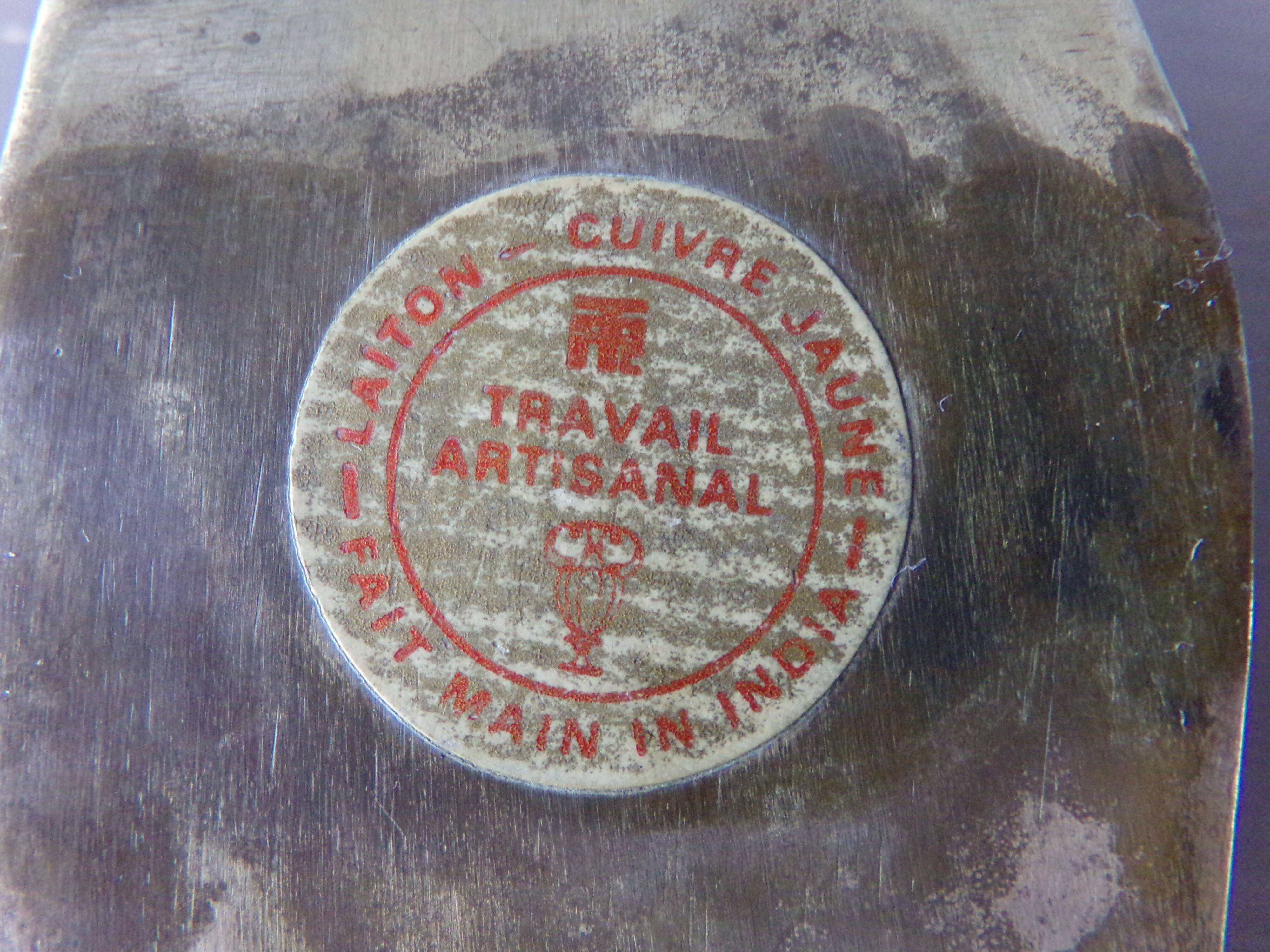 Brass ashtray in the shape of a shoe