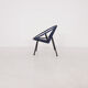 Mid-century plastic thread outdoor club chair