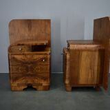 1939s pair of Art Deco bedside tables, Czechoslovakia