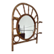 Miroir porte-manteau en bambou années 60