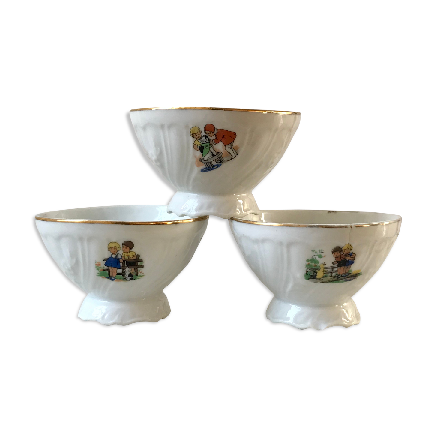 Trio of vintage 70s mini bowls