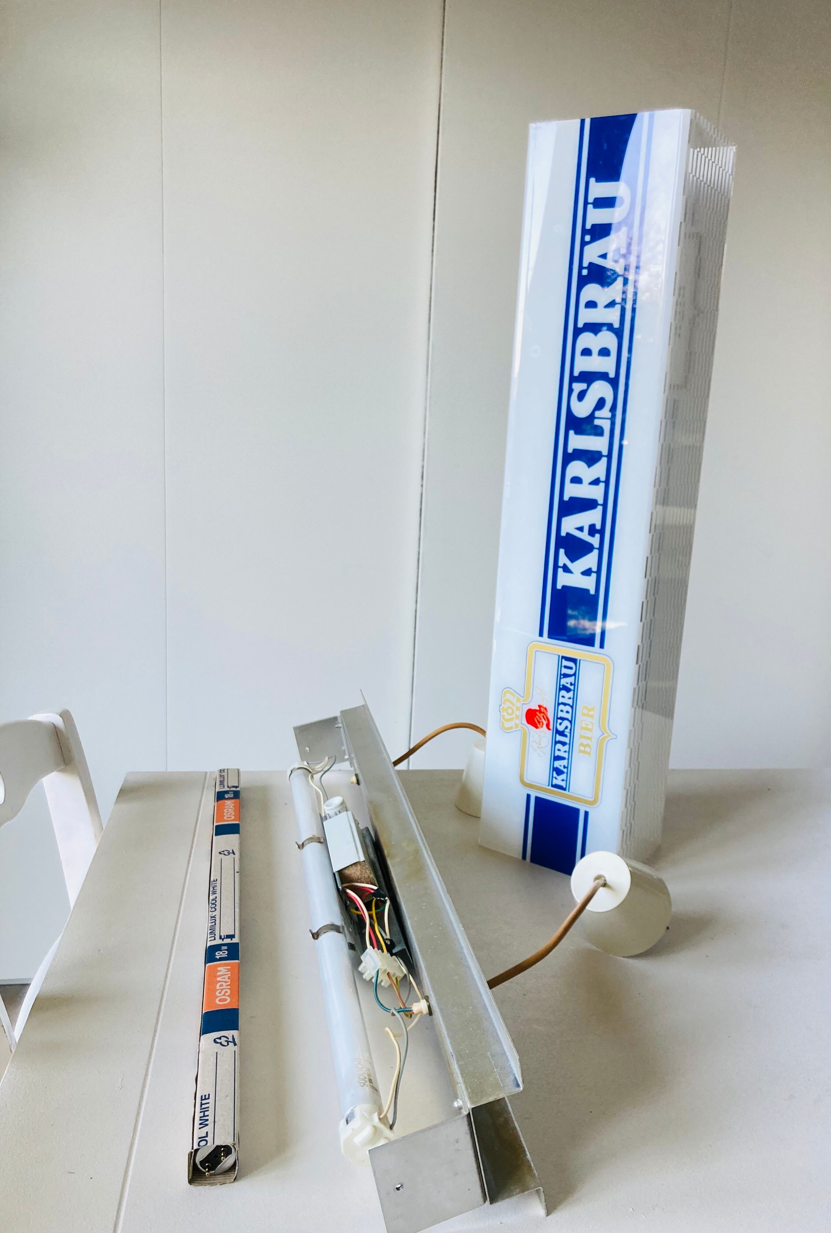 Illuminated beer bistro Karlsbrau