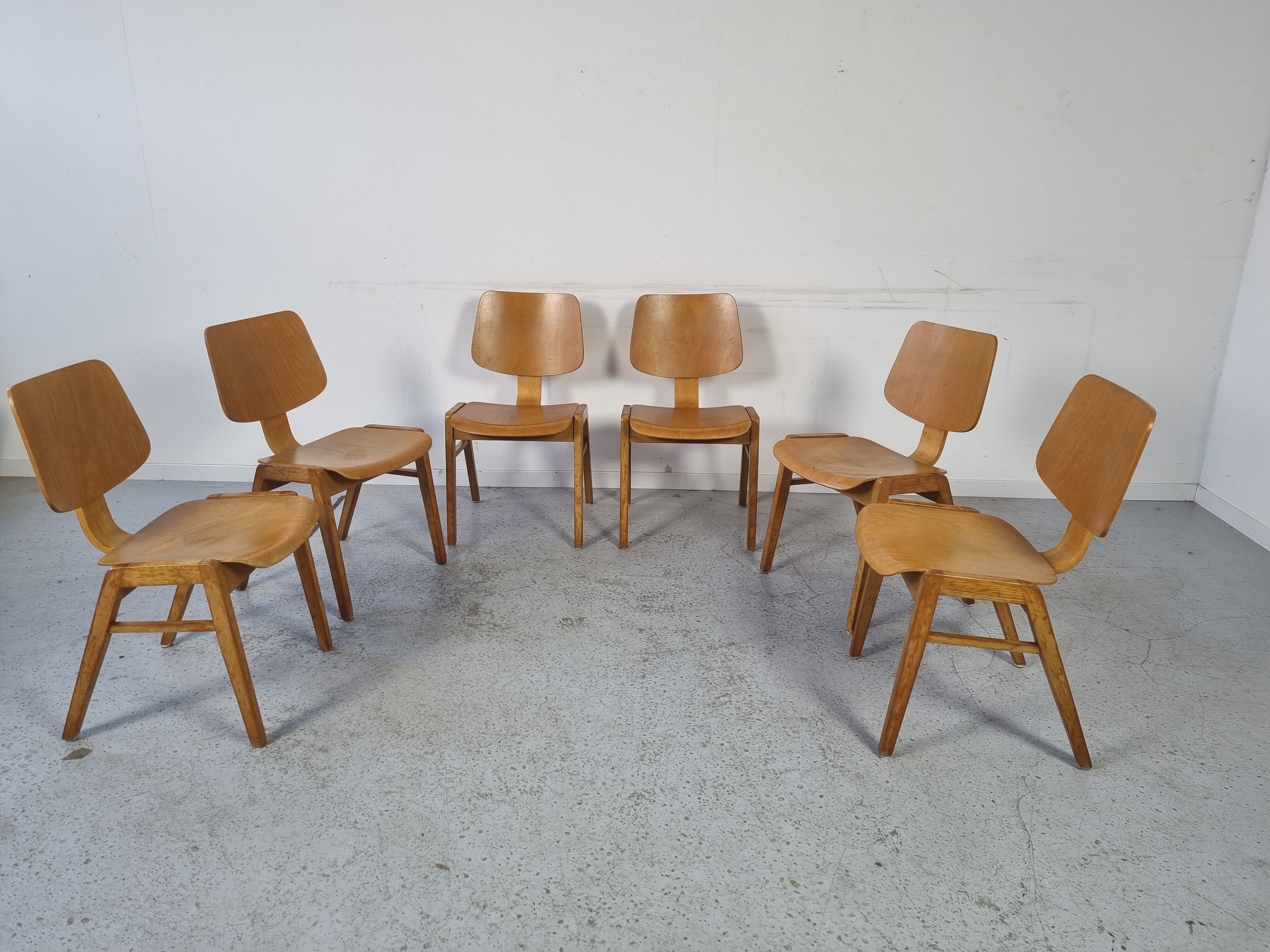 6 vintage Scandinavian chairs 60s/70s