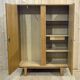 Wardrobe in bamboo and oak from the 1960s