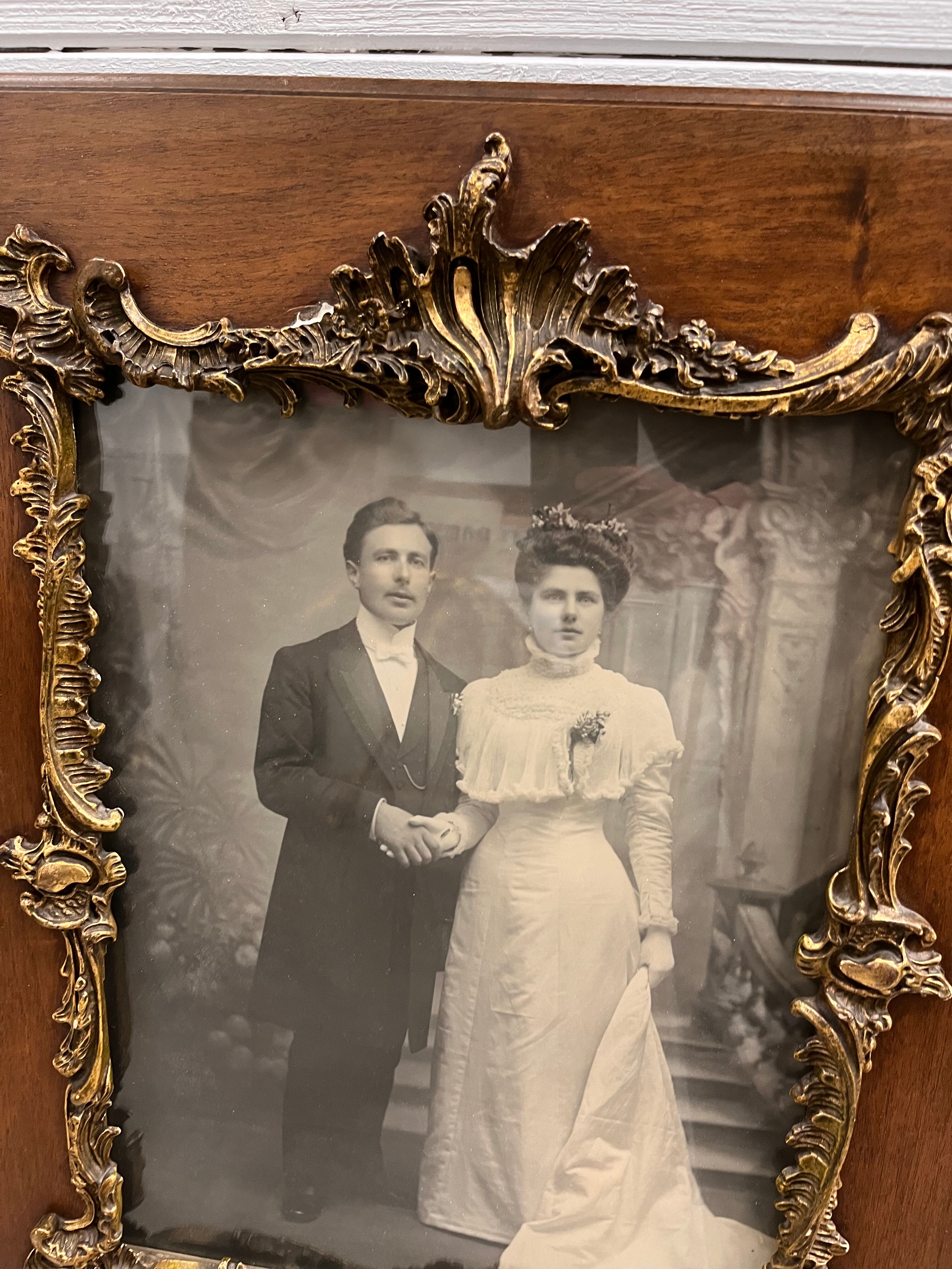 Frame with wedding photo year 1909