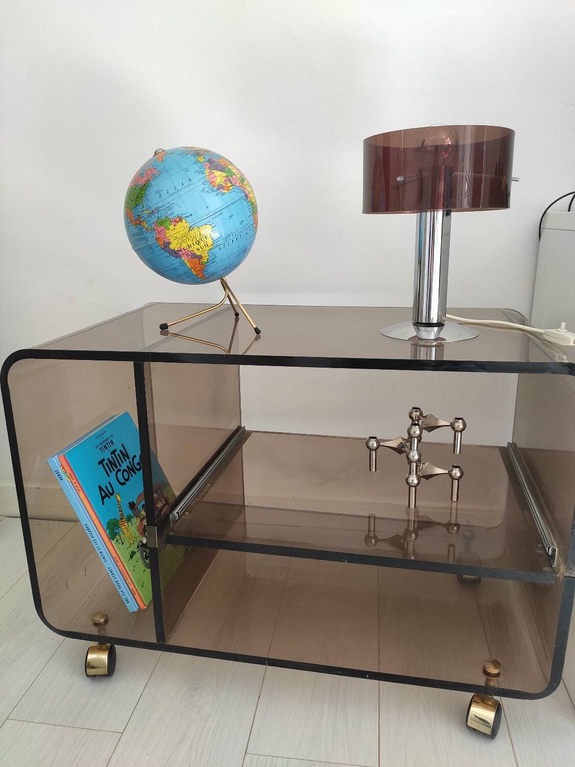 Coffee table on wheels Hi-fi TV cabinet