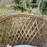 Fauteuil trône en bois - vers 1960.