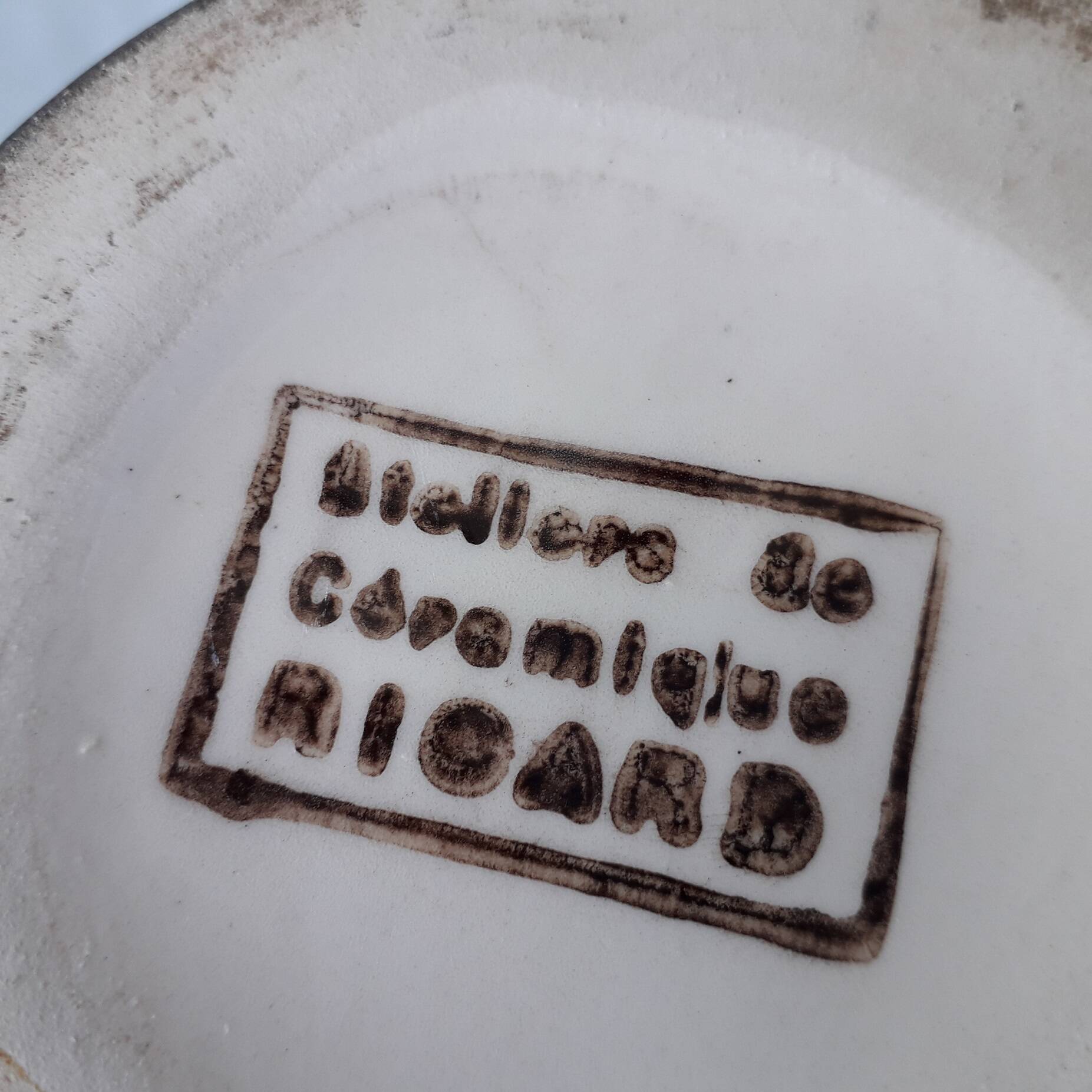 Black ceramic pitcher, Ateliers Ricard