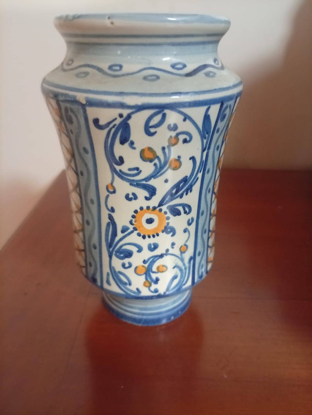 Old and signed pharmacy jar