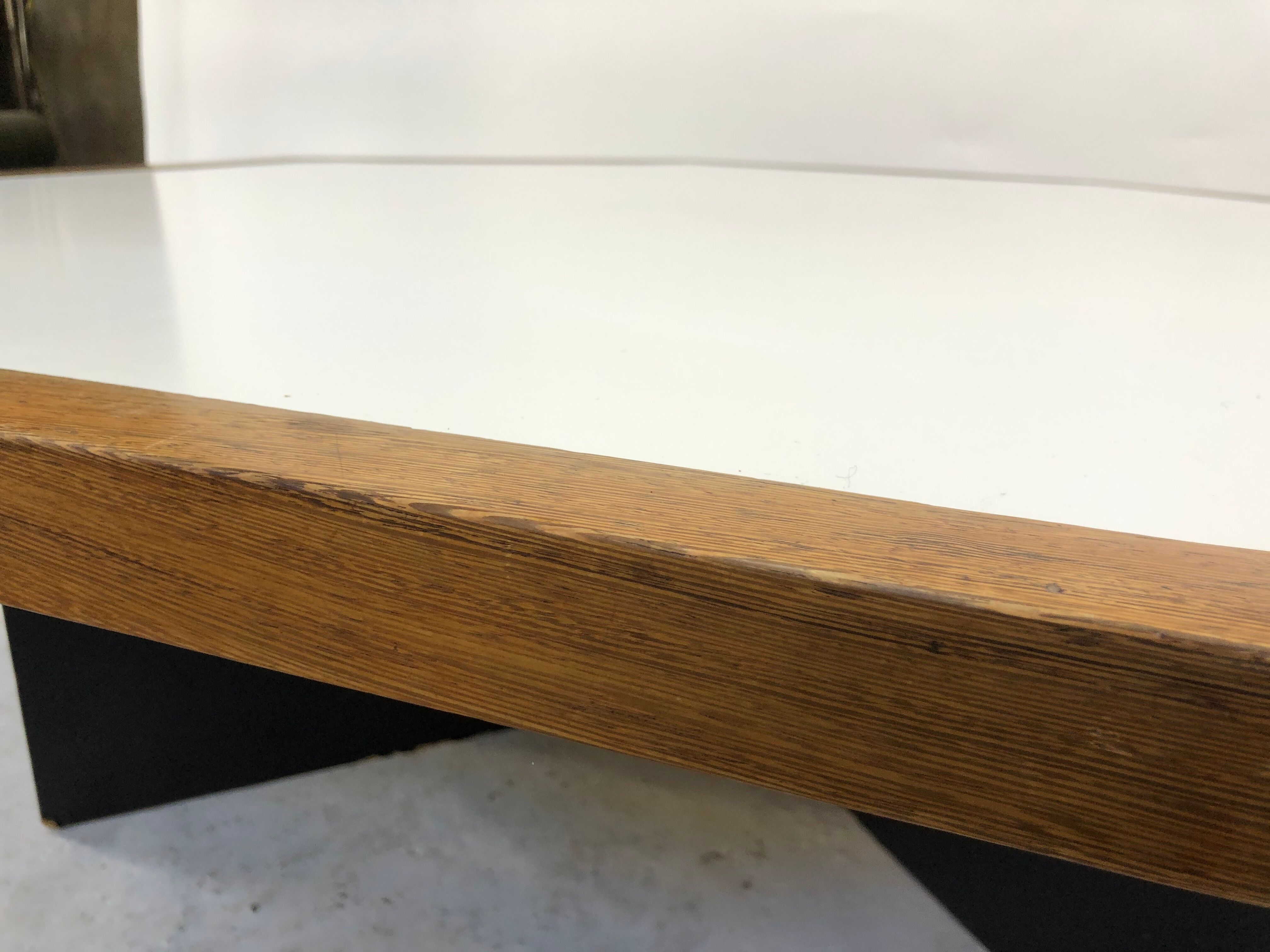 Vintage coffee table wenge hexagon 1960