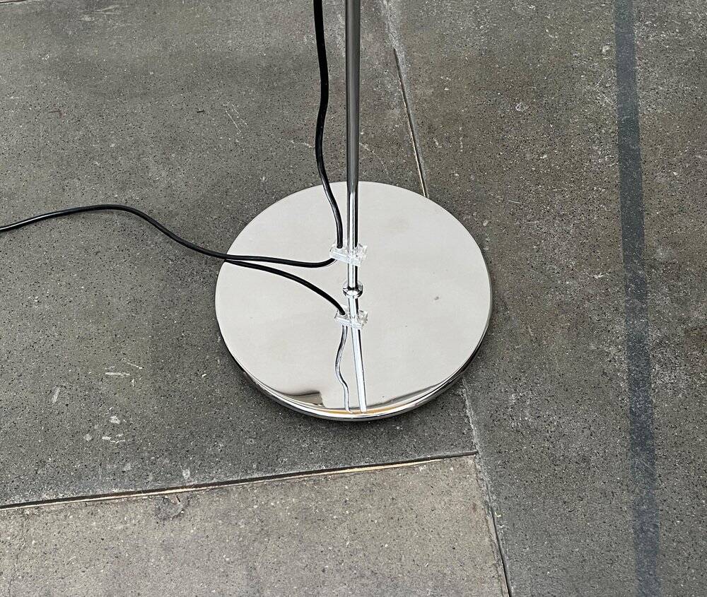 Italian yellow Lucerna floor lamp from the Space Age era, mid-century by Guzzini, 1960s.