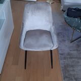 Chaise velours kare