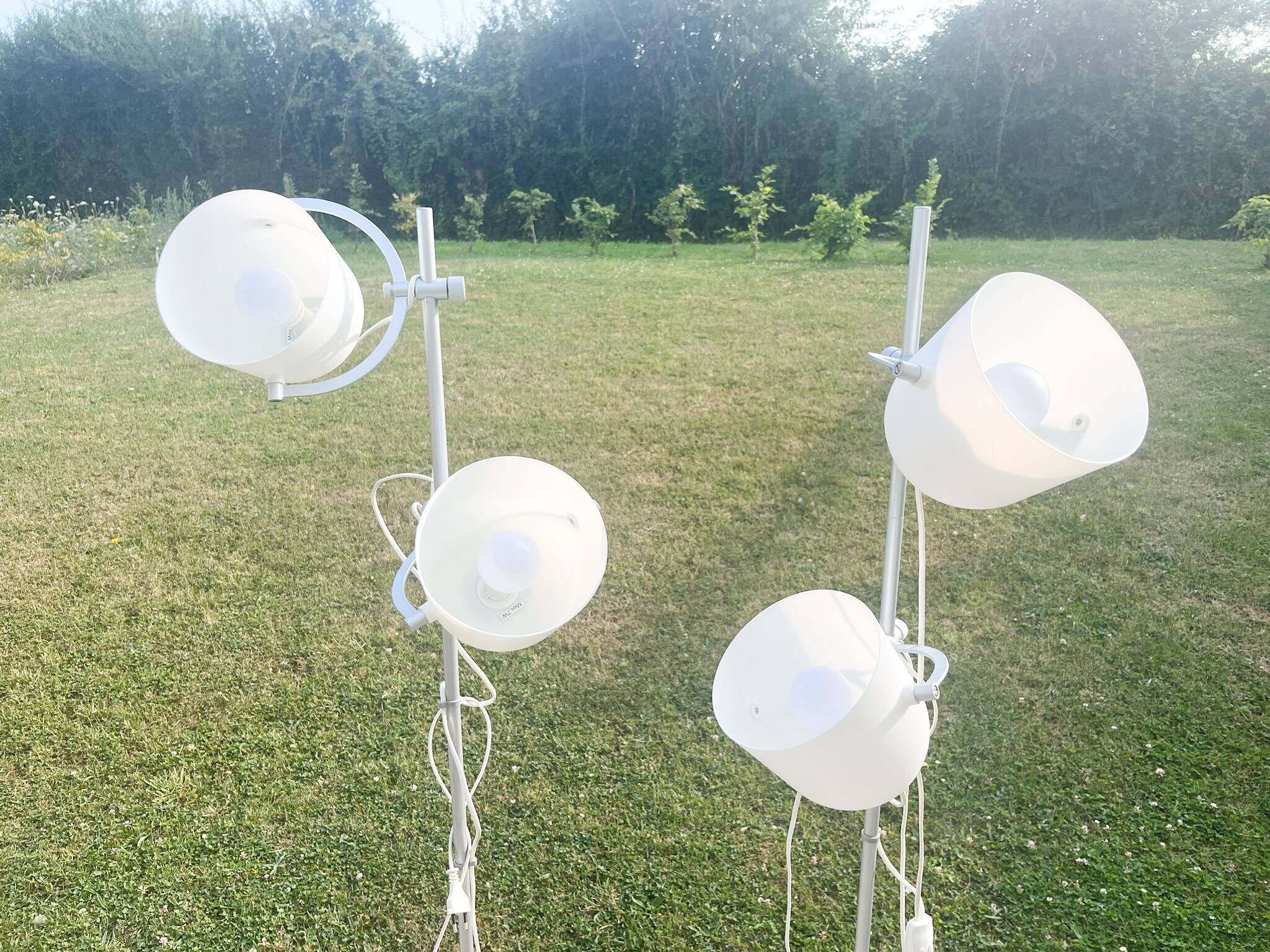 Pair of IKEA Svirvel floor lamps