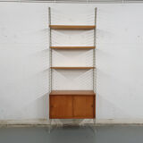 Pinewood wall unit by Nils “Nisse” Strinning for String, Sweden 1950's