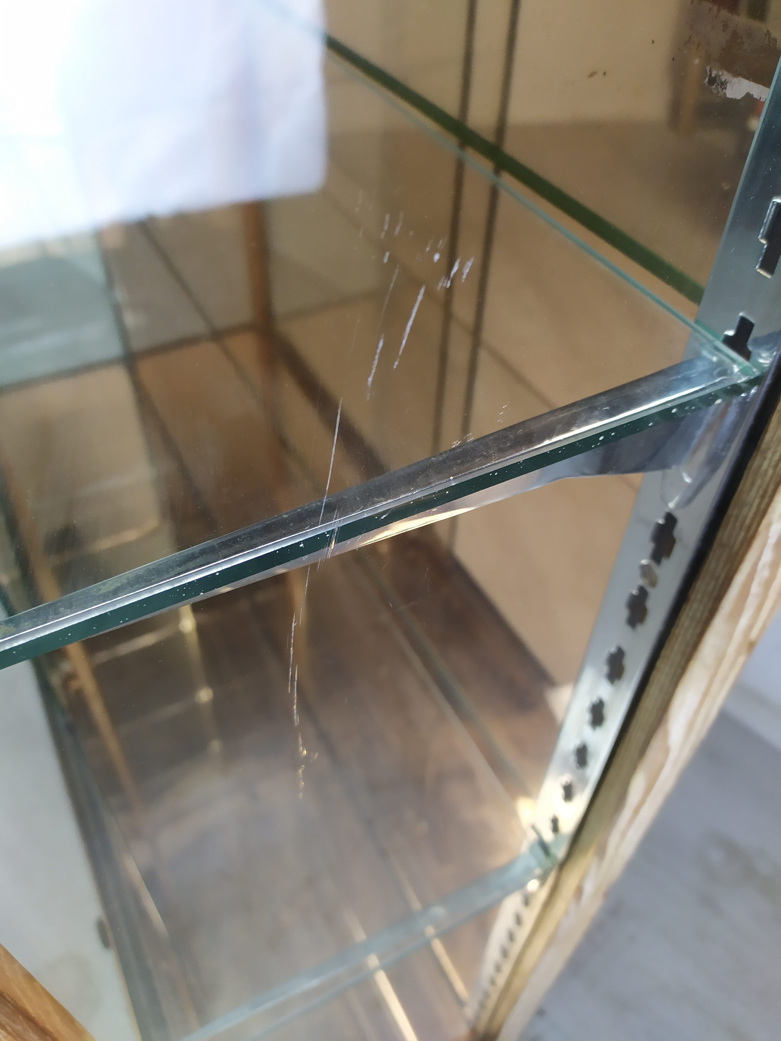 Art deco showcase cerused oak