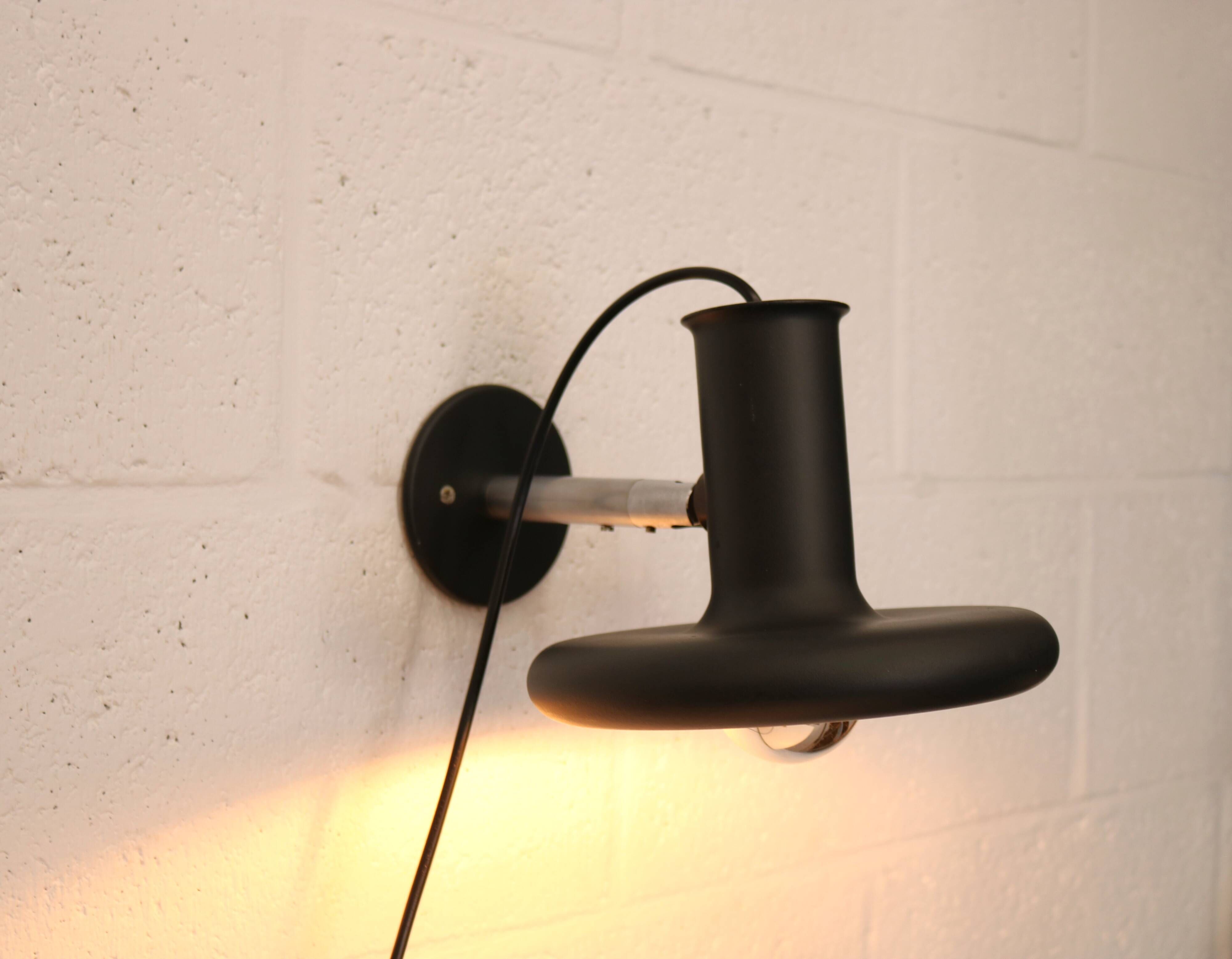 Top Design Fog & Morup black Wall Lamp - Optima 5 - Designed By Hans Due