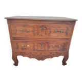 Old Provencal walnut chest of drawers