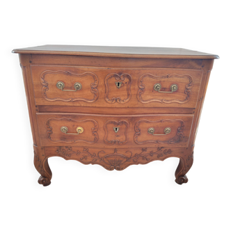 Old Provencal walnut chest of drawers