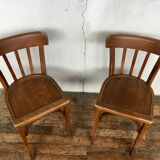 Pair of bistro and bohemian chairs 1950