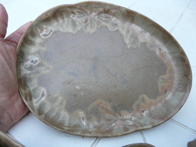 Sandstone smoker's necassary signed Denbac art nouveau