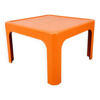 Table basse plastique orange 1970s
