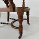 Victorian mahogany leather desk chair