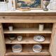Raw wood and caning buffet