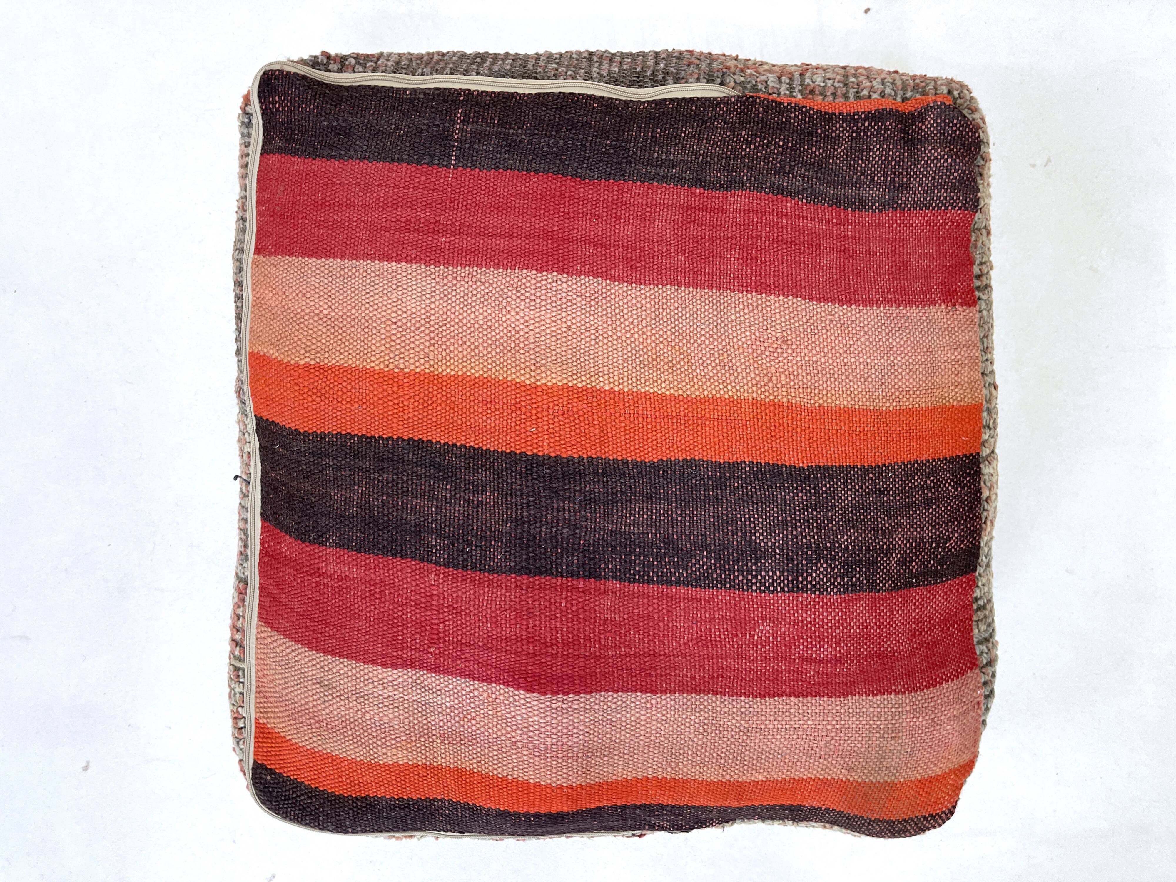 Moroccan kilim pouf