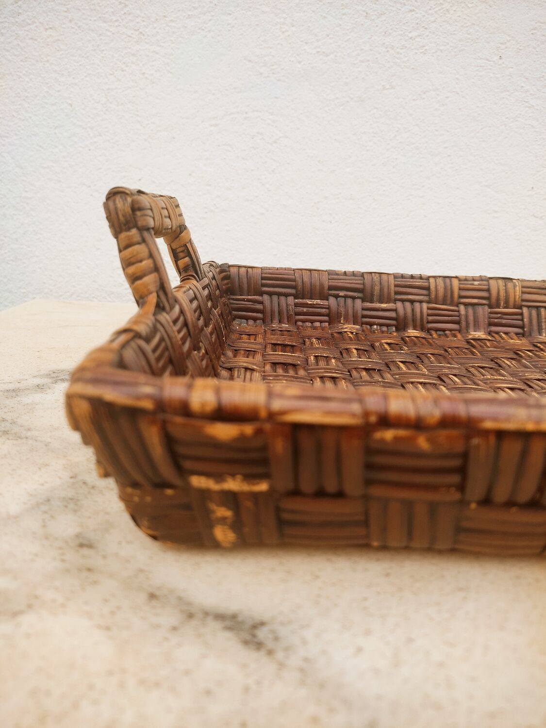 Woven rattan tray