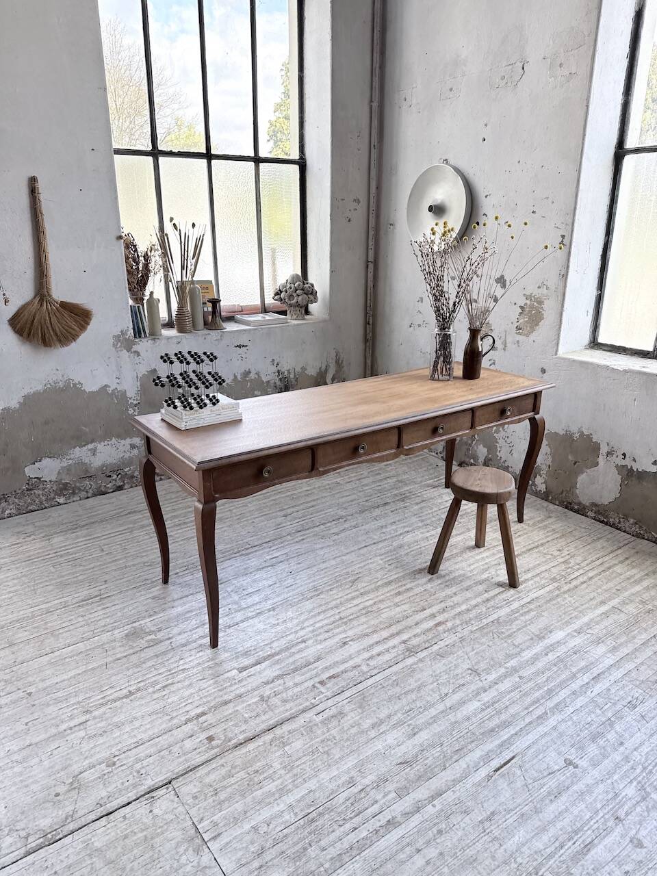 Console bureau en chêne 1960
