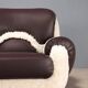 Pair of vintage armchairs in faux leather, foam, design, Italy, 1970s