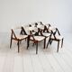 Set of 8 model "31" chairs by Kai Kristiansen for Schou Andersen Møbelfabri