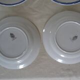 6 assiettes plates Lunéville  faience ancienne