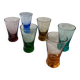 Set de six verres à liqueur colorés