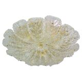 Splendid large size Italian Murano glass yellow and transparent ceiling light