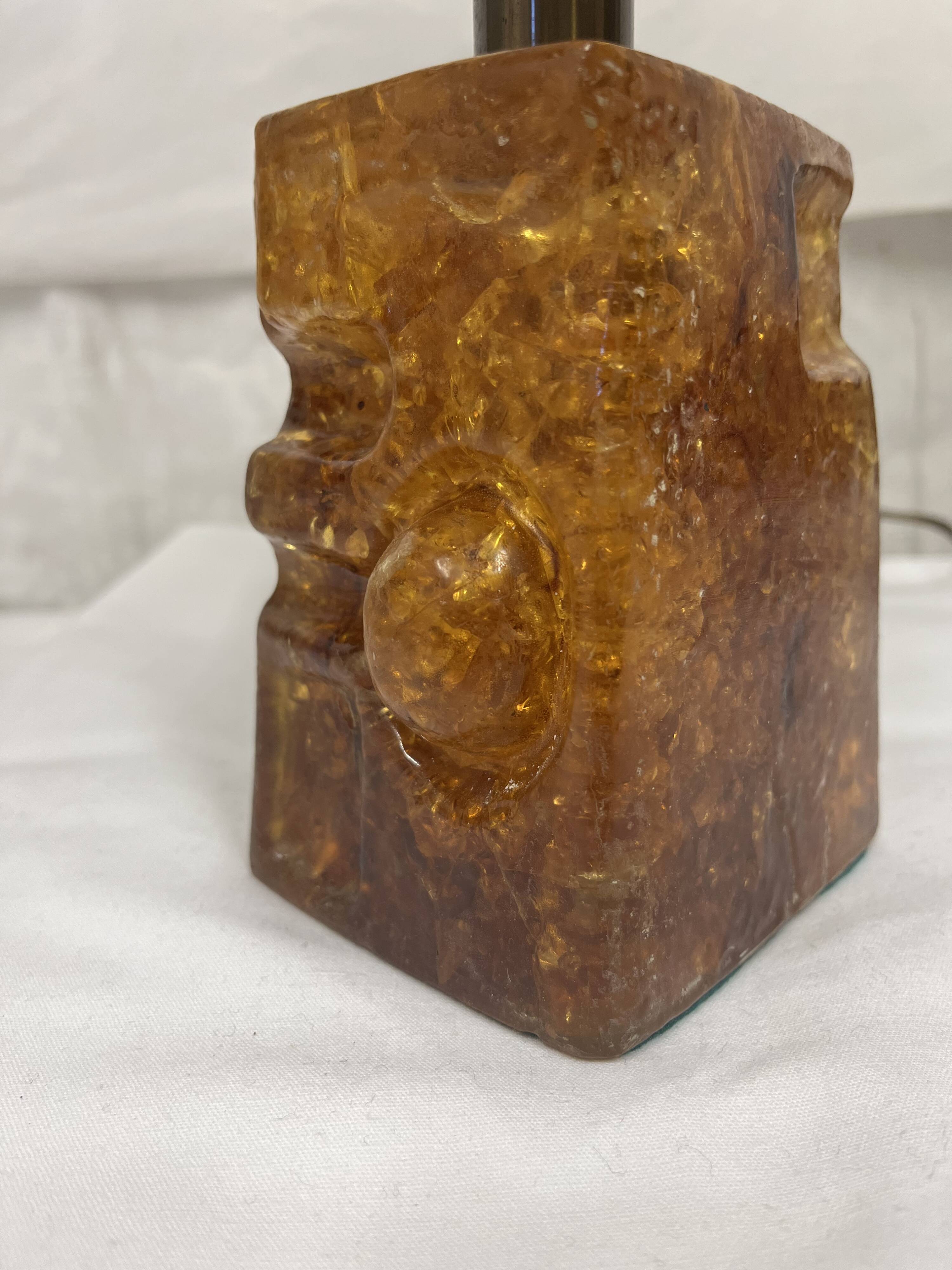 vintage fractal resin lamp 60s/70s