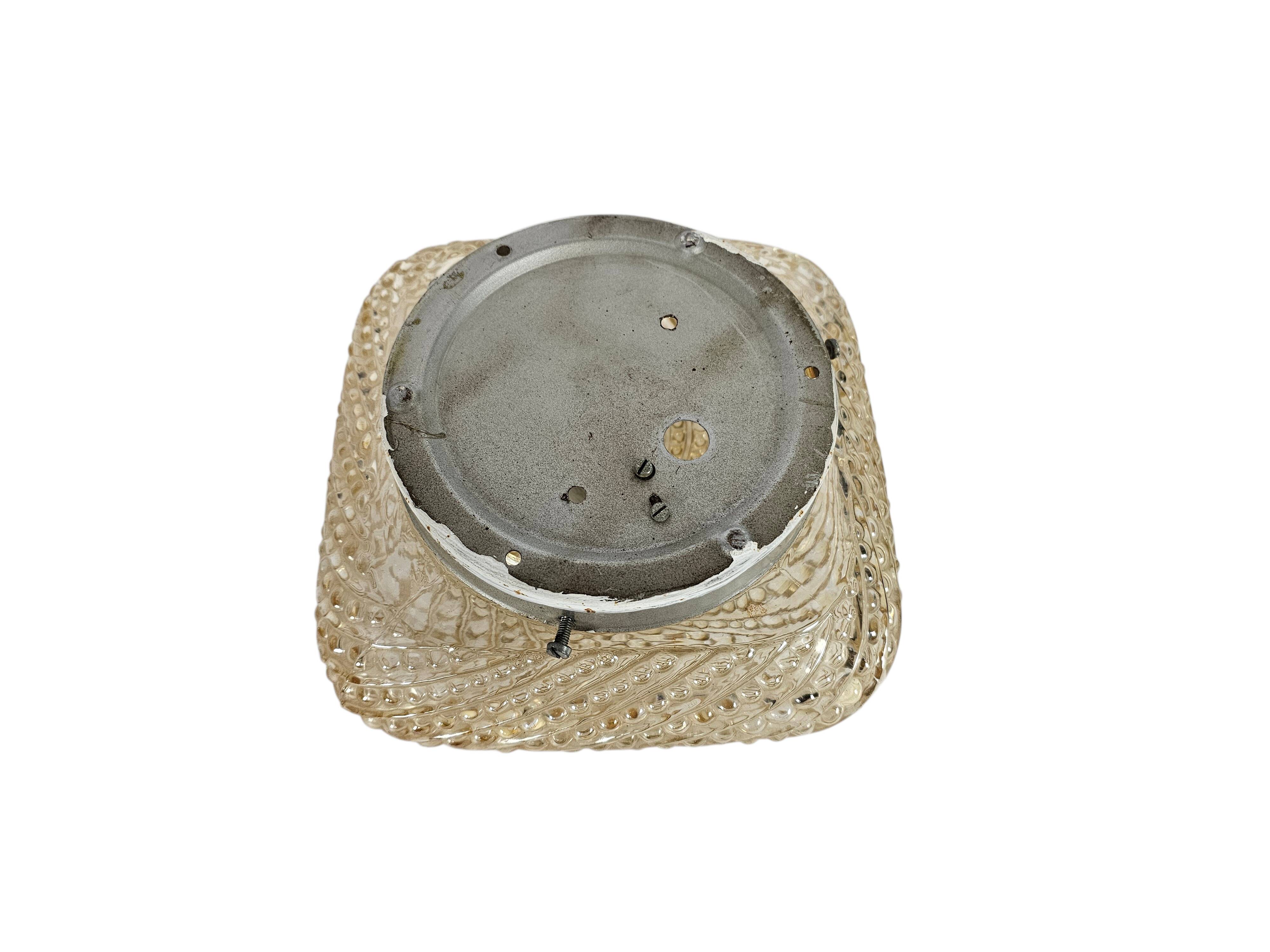 Glashutte Limburg - Tynell style - ceiling lamp - amber - 3rd quarter 20th