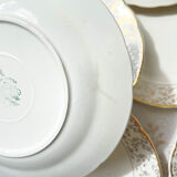 Villeroy & Boch dessert service in white porcelain golden flowers