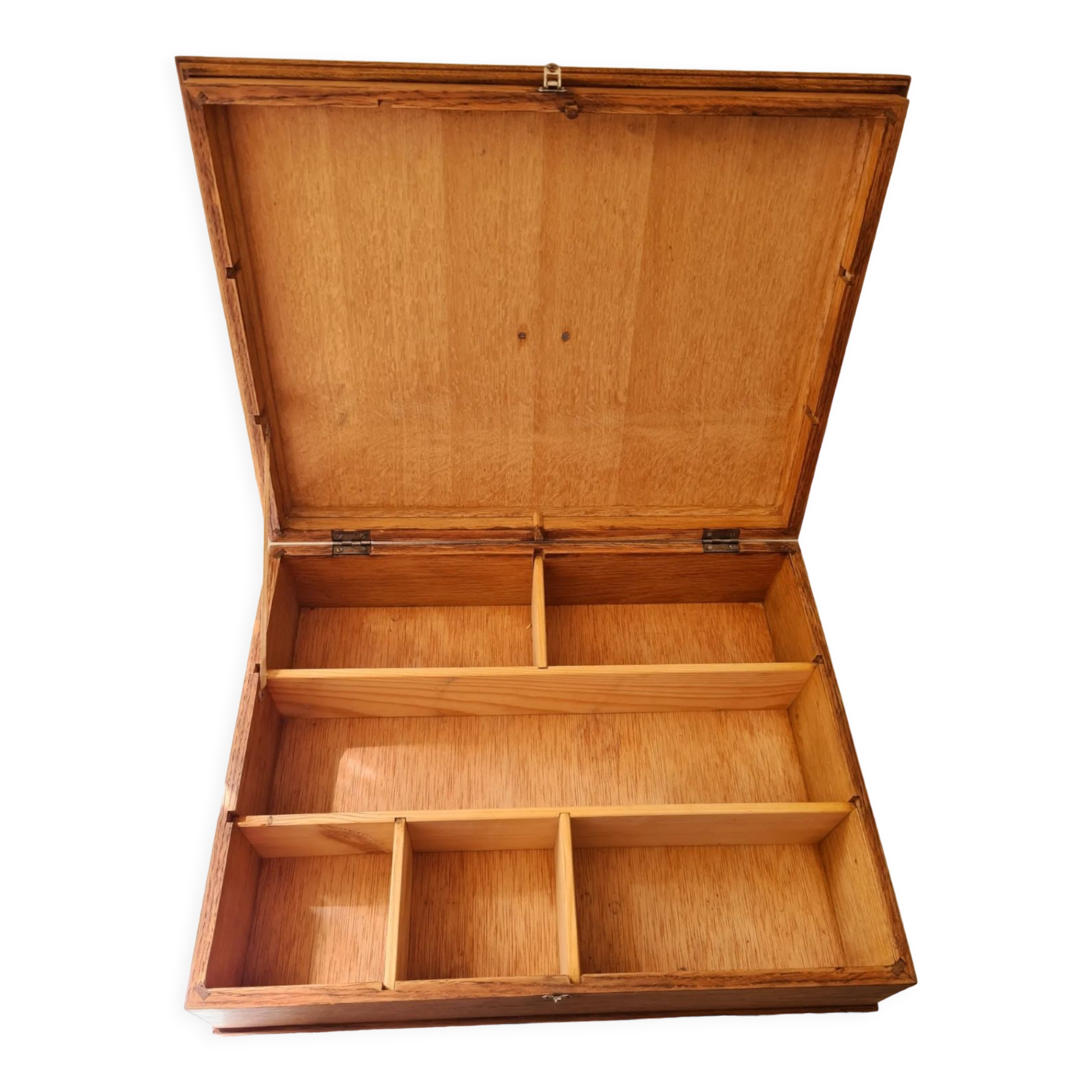 Old oak sewing box
