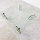 Glass coffee table with wheels, 1980s