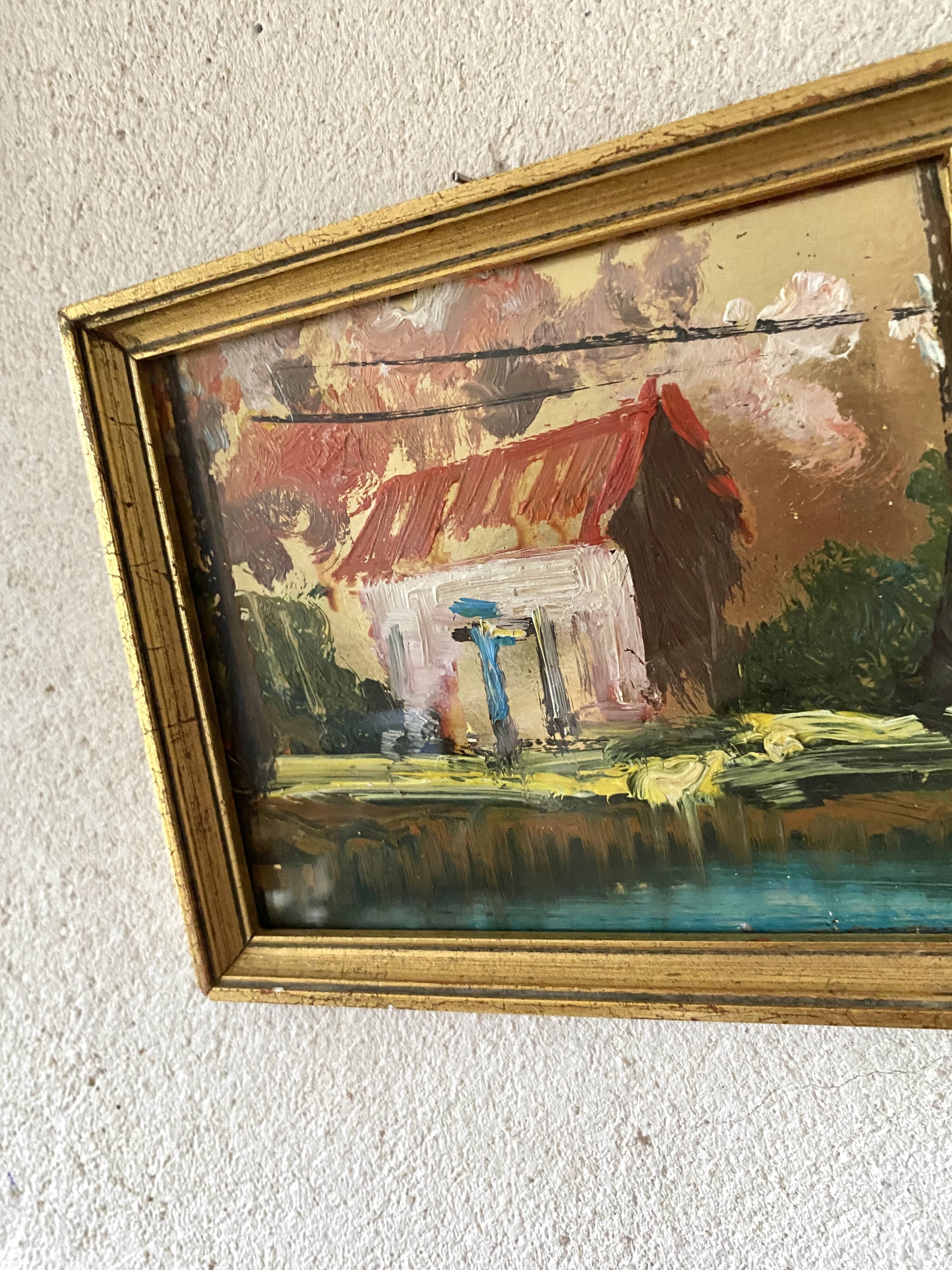 Framed oil duo