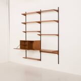 Kai Kristiansen teak wall unit with a hidden desk for FM Mobler