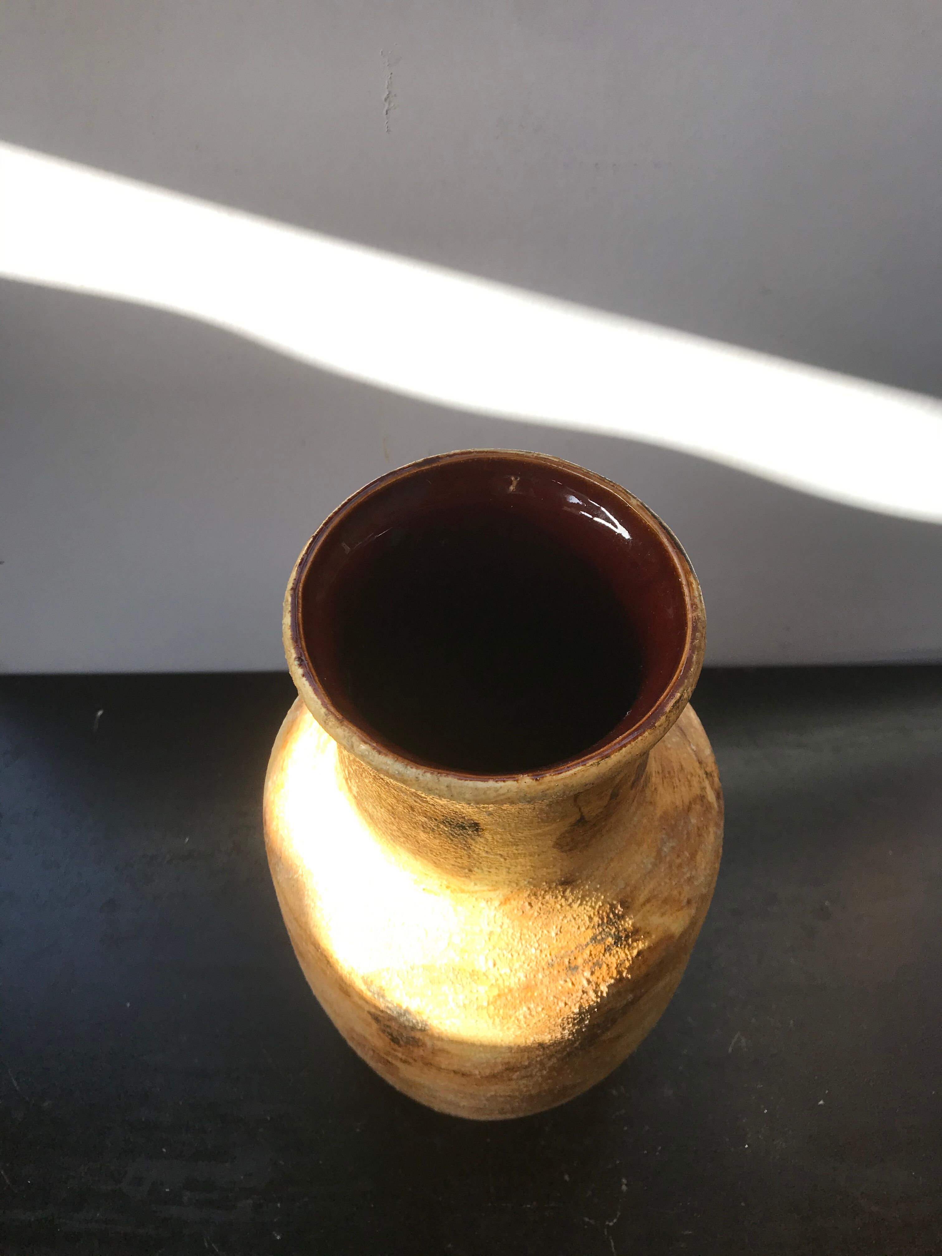 Former vase st clement ref 9218 ceramics beige france vintage