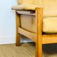 Complete camel leather lounge set from the 1960s.