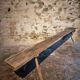 Antique primitive oak bench – Circa 1900, Allier region, France