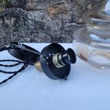 Amber glass pendant lamp