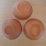 3 terracotta cups / bowls