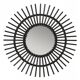 Miroir rond forme soleil en rotin