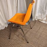 Orange plastic chair 1970